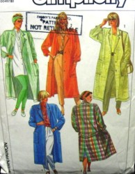 7899 L.S. LONG DUSTER COAT 2 LENGTHS 86 PATTERN 10-12,14-16